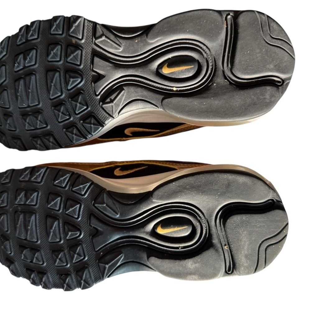 Nike Air Max 97 Black and Gold Shoes - Picture 4 of 6
